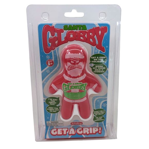Santa Globby Claus Man Christmas Red Stress Fidget Grip Sensory Desk Toy New - Picture 1 of 3
